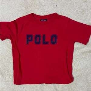 Polo by Ralph Lauren Red Kids Tee with Navy Logo